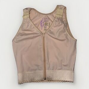 ContourMD Compression Vest Post Surgical Zip Front Beige M Made USA